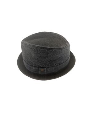 Epoch Black Distressed Cotton Fedora Hat Stylish & Comfortable